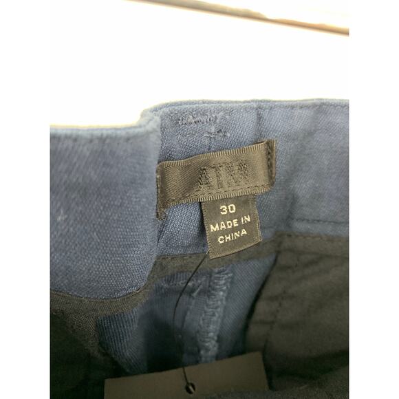 ATM Anthony Thomas Melillo Chino Shorts Mens Size 30 Blue Cut Hem Stretch - Picture 3 of 7